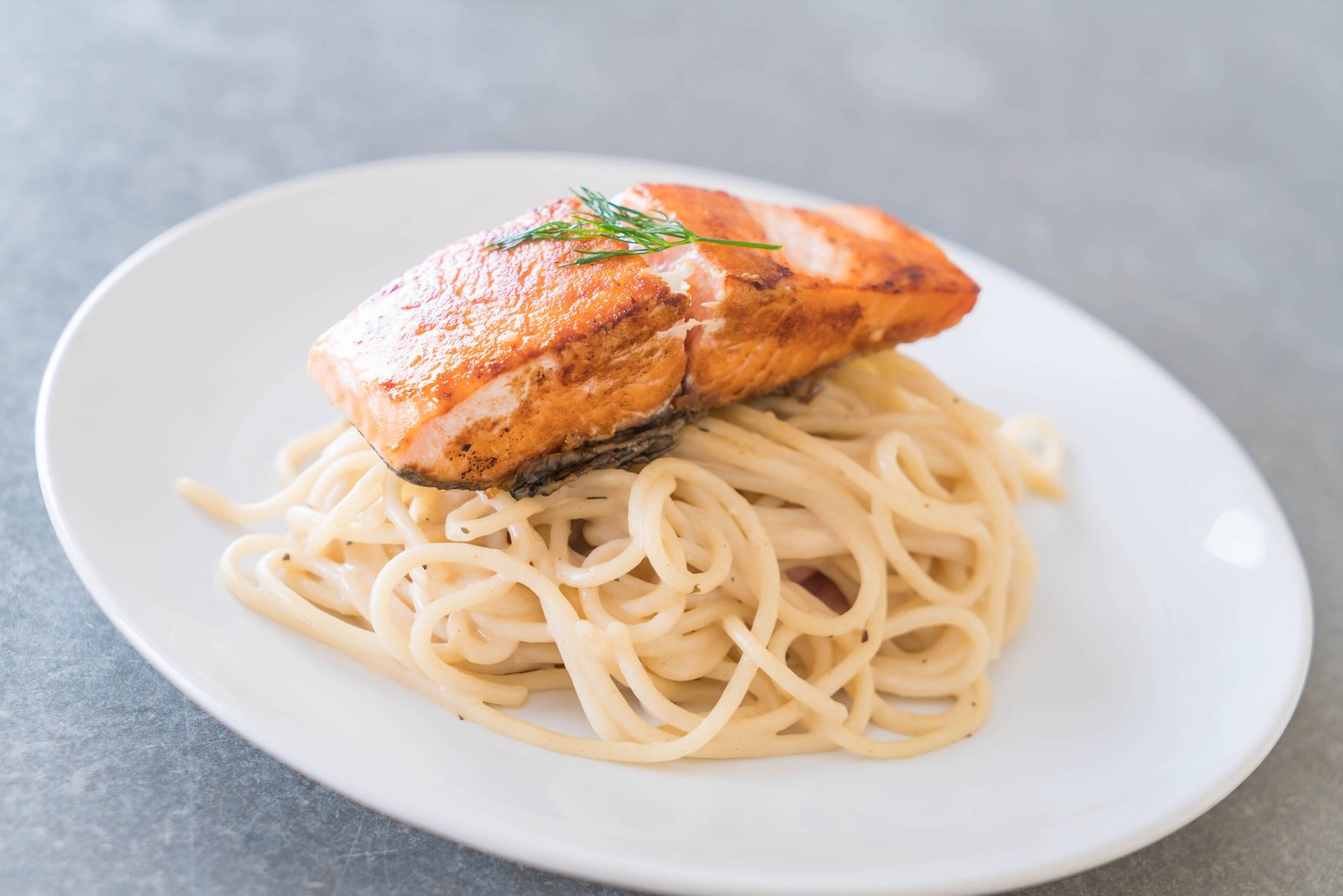 Salmon with Fresh Pasta
